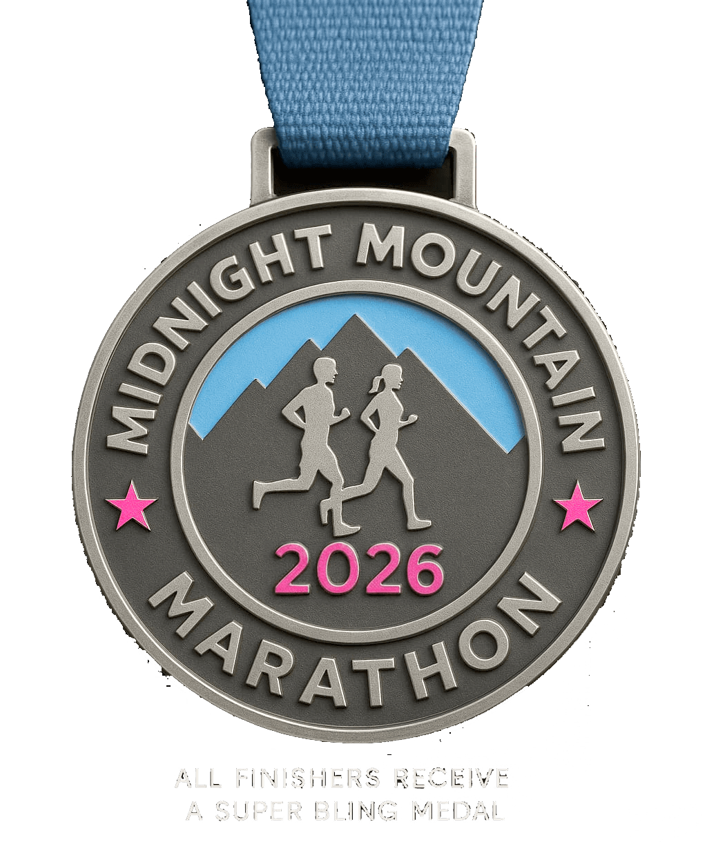 The Midnight Mountain Marathon Medal
